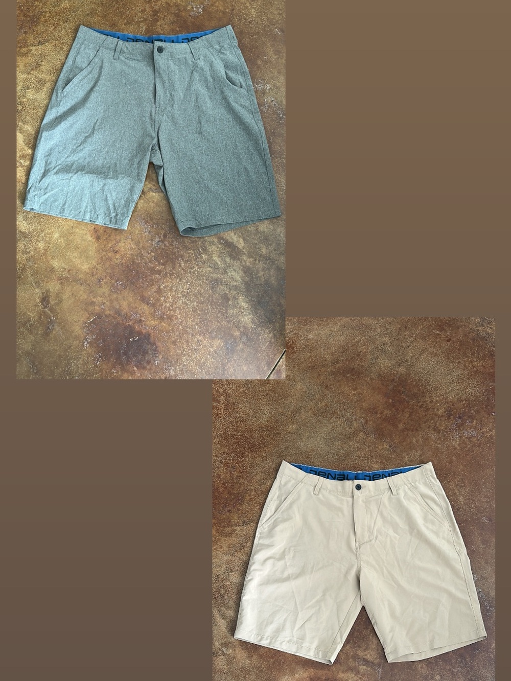 Set of 2 men’s hybrid 36” waist shorts